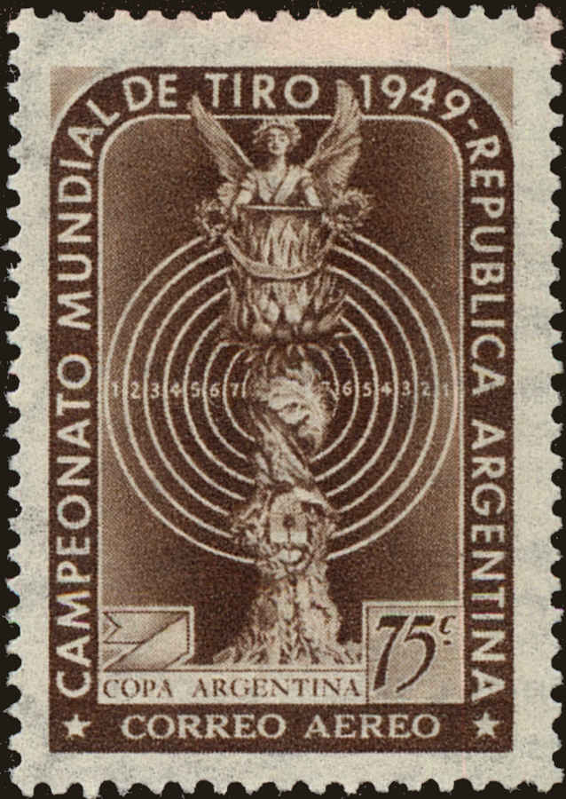 Front view of Argentina C58 collectors stamp