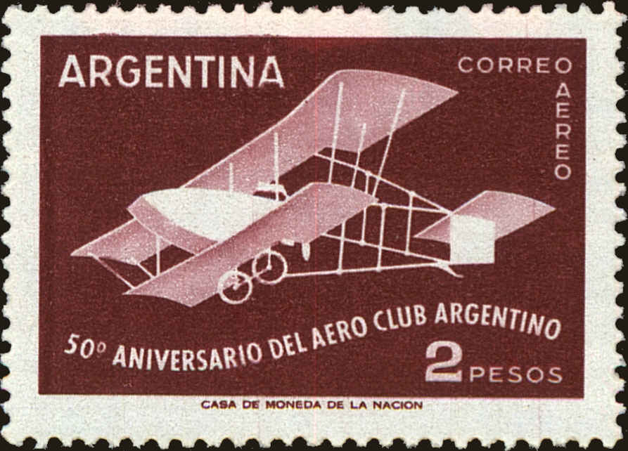 Front view of Argentina C71 collectors stamp