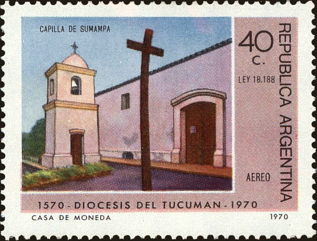 Front view of Argentina C131 collectors stamp