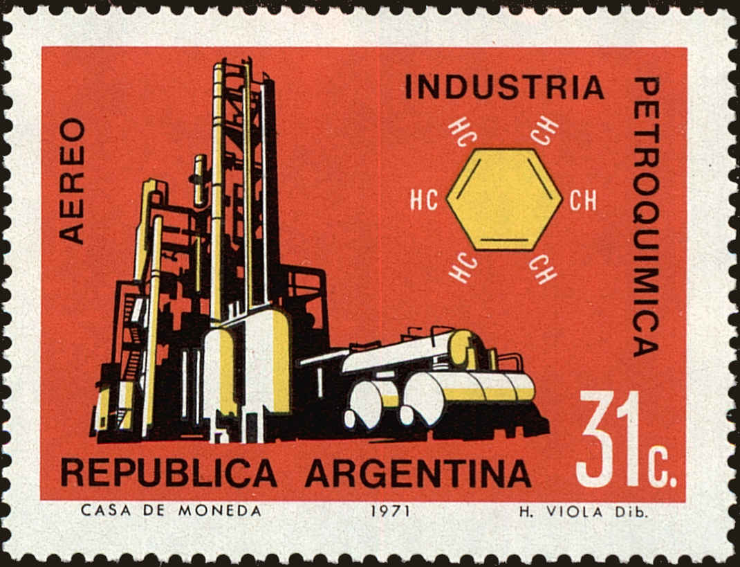 Front view of Argentina C134 collectors stamp