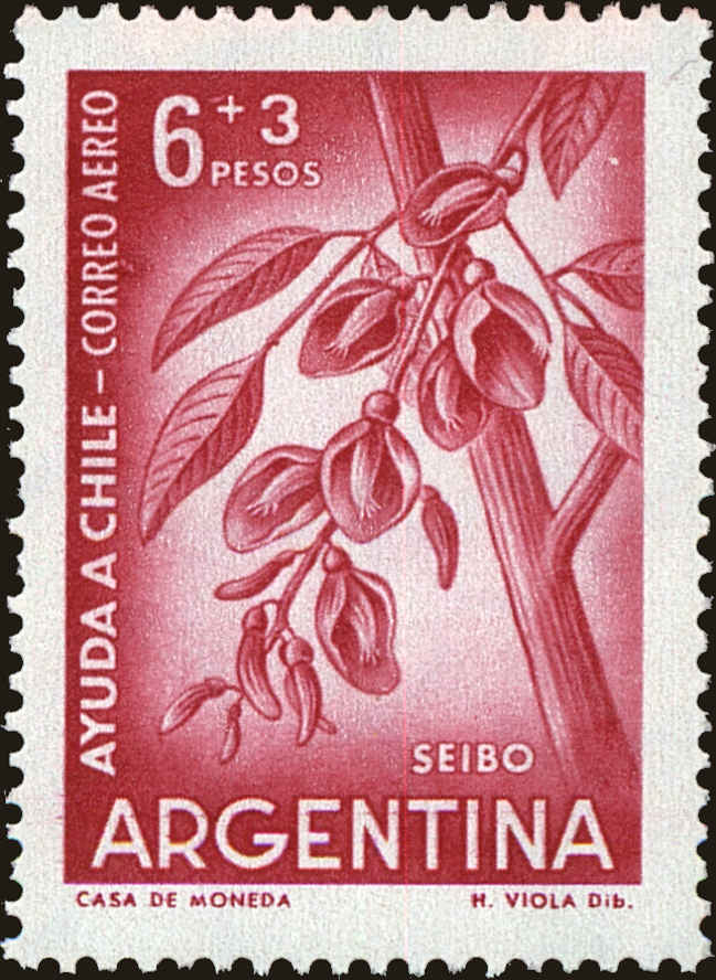 Front view of Argentina CB23 collectors stamp