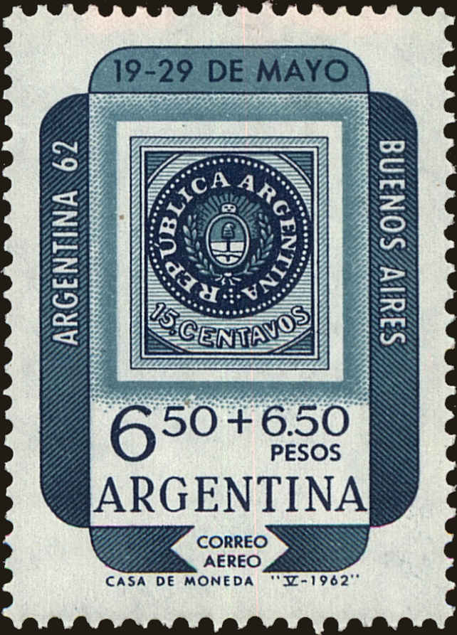 Front view of Argentina CB30 collectors stamp