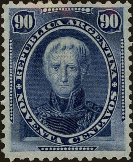 Front view of Argentina 26 collectors stamp