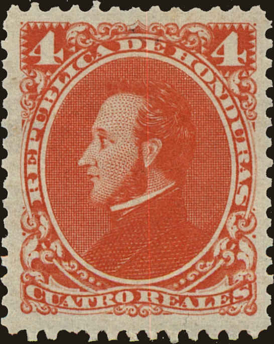 Front view of Honduras 35 collectors stamp