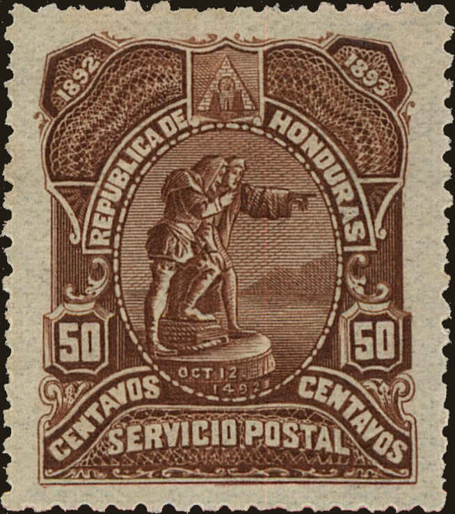 Front view of Honduras 73 collectors stamp