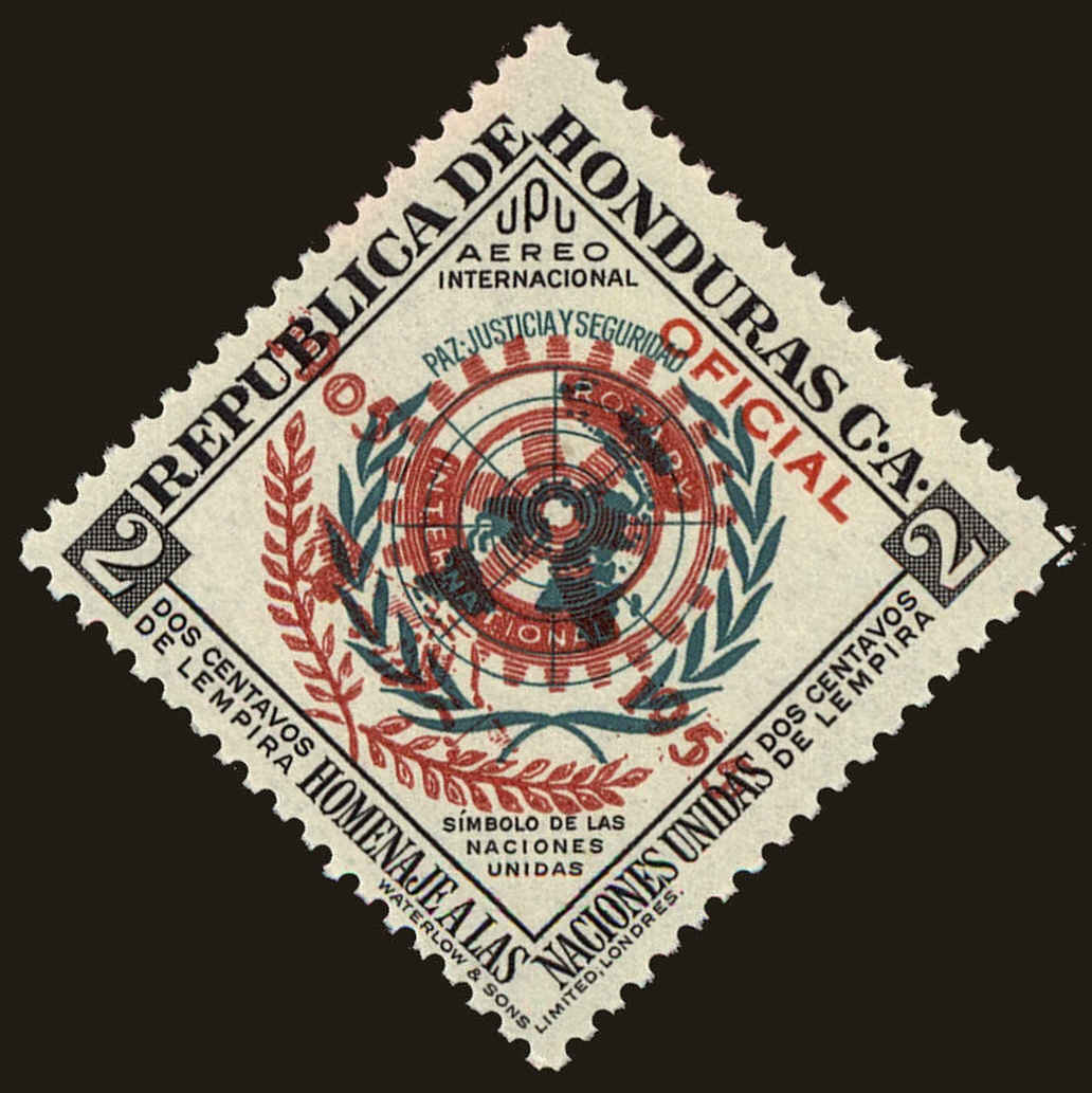 Front view of Honduras C232 collectors stamp