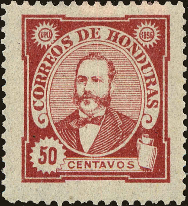 Front view of Honduras 101 collectors stamp