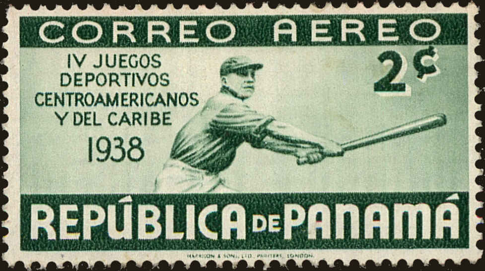 Front view of Panama C44 collectors stamp