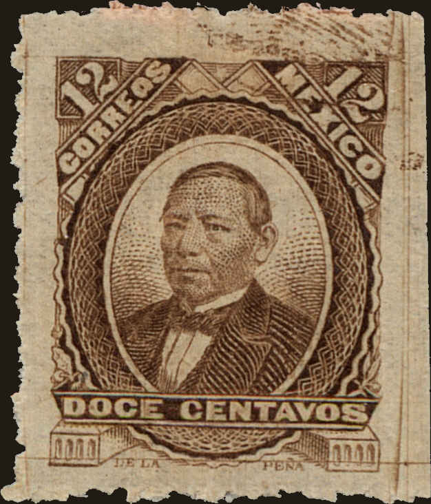 Front view of Mexico 136a collectors stamp