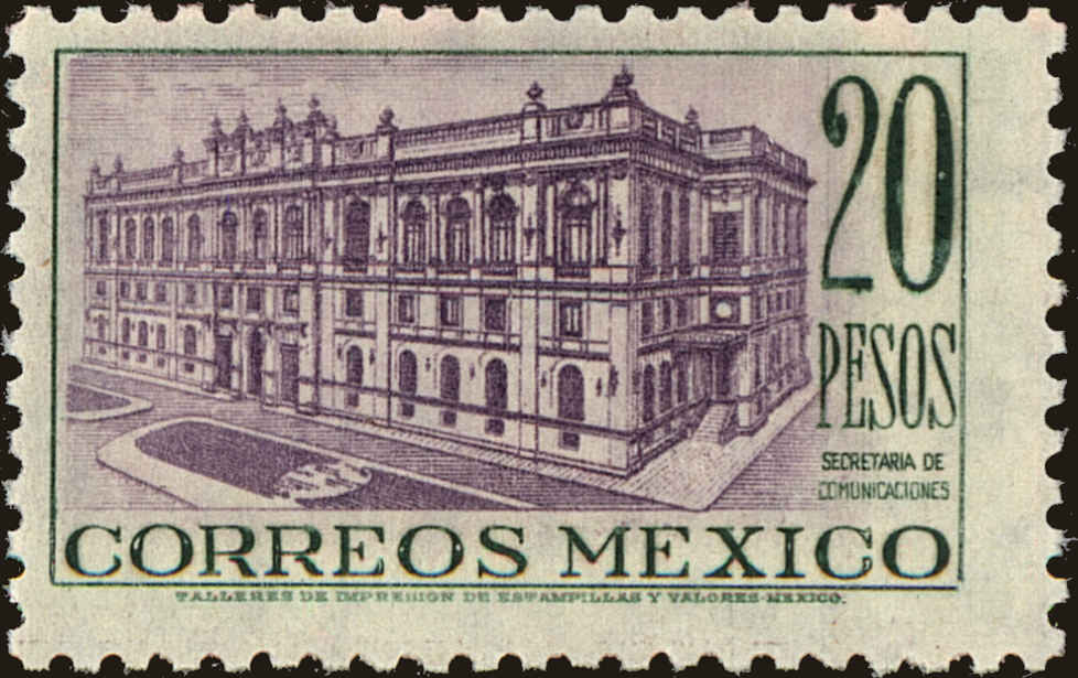 Front view of Mexico 829 collectors stamp