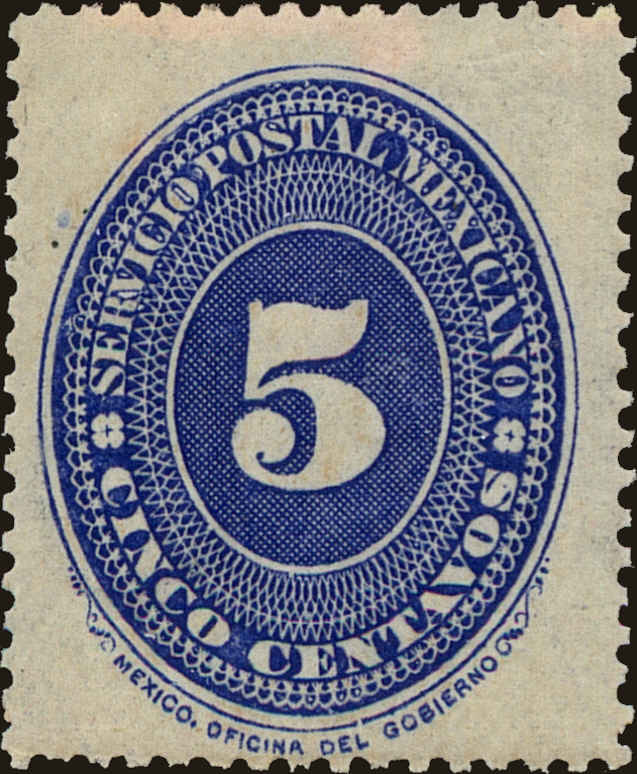Front view of Mexico 216 collectors stamp