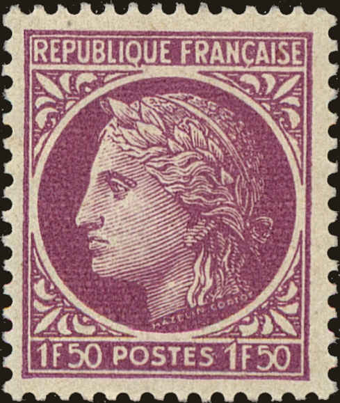 Front view of France 534 collectors stamp