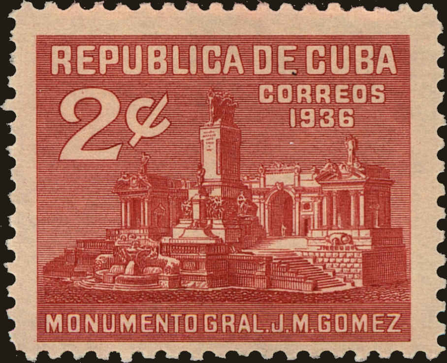 Front view of Cuba (Republic) 323 collectors stamp