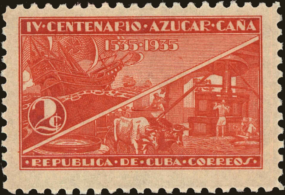 Front view of Cuba (Republic) 338 collectors stamp