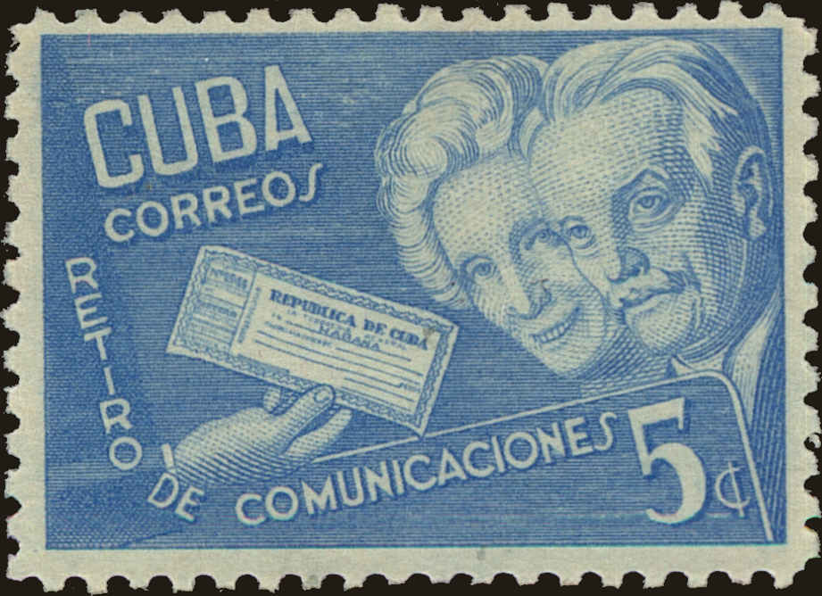 Front view of Cuba (Republic) 401 collectors stamp