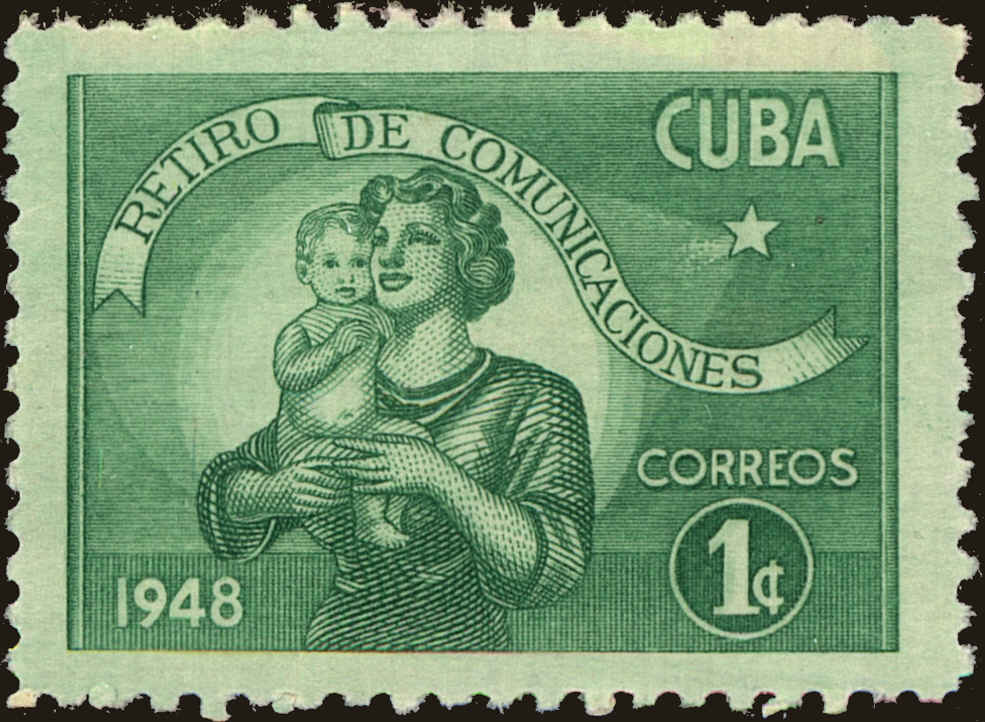 Front view of Cuba (Republic) 415 collectors stamp