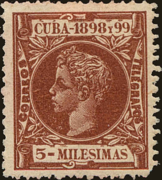 Front view of Cuba (Spanish) 160 collectors stamp