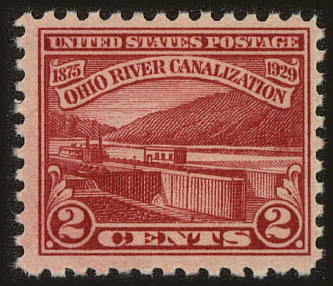 Front view of United States 681 collectors stamp