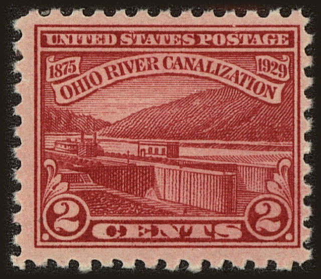 Front view of United States 681 collectors stamp