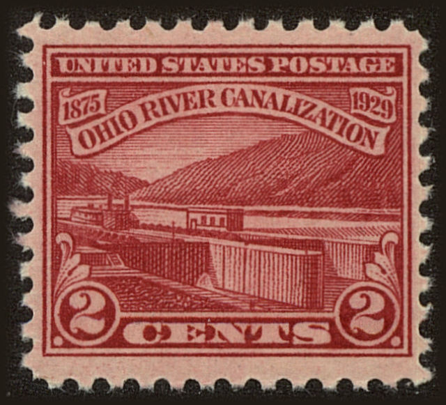 Front view of United States 681 collectors stamp