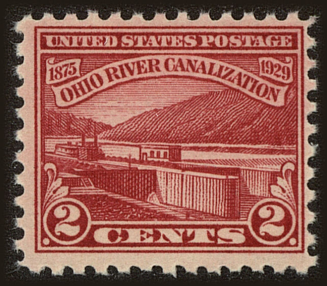 Front view of United States 681 collectors stamp