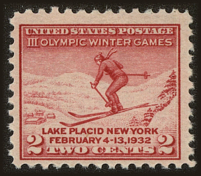 Front view of United States 716 collectors stamp