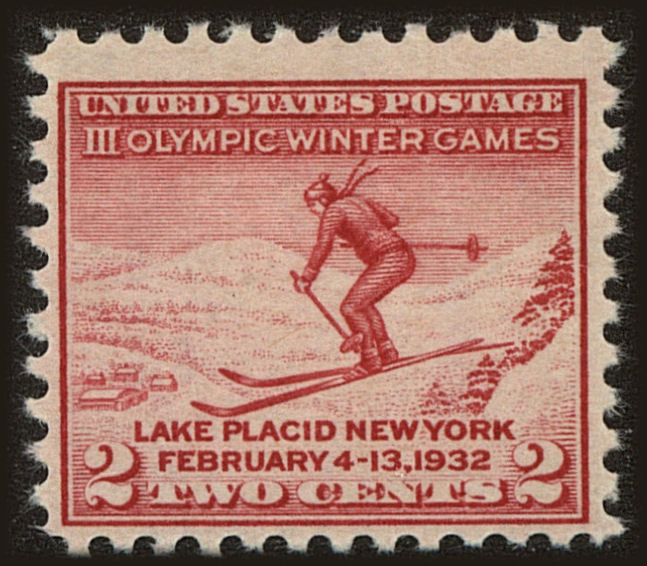 Front view of United States 716 collectors stamp