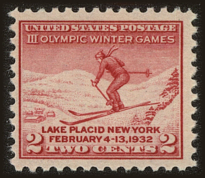 Front view of United States 716 collectors stamp