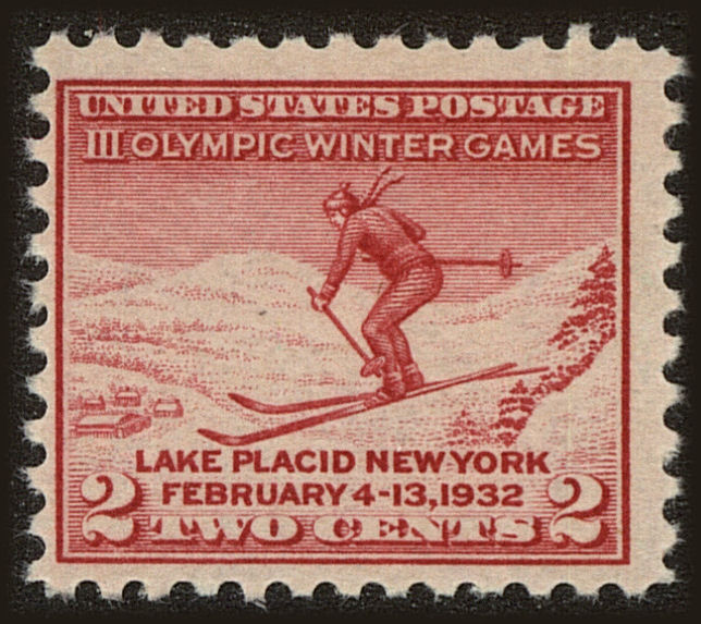 Front view of United States 716 collectors stamp