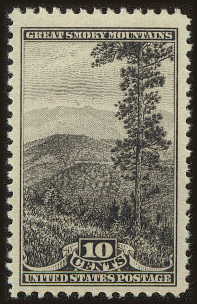 Front view of United States 749 collectors stamp