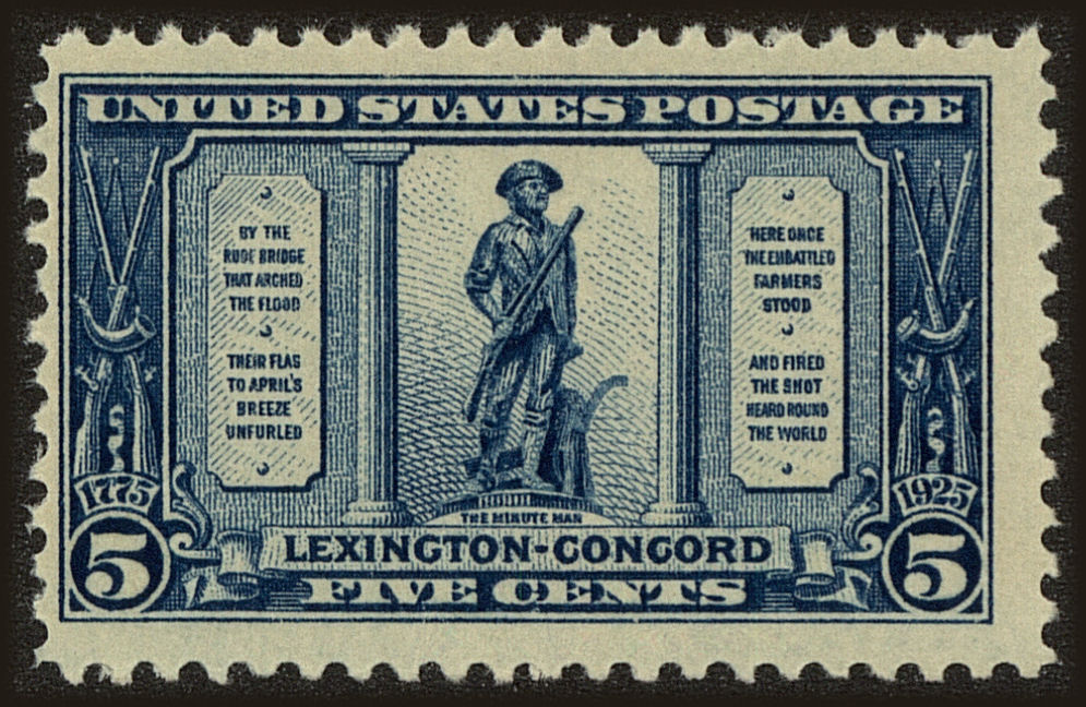 Front view of United States 619 collectors stamp