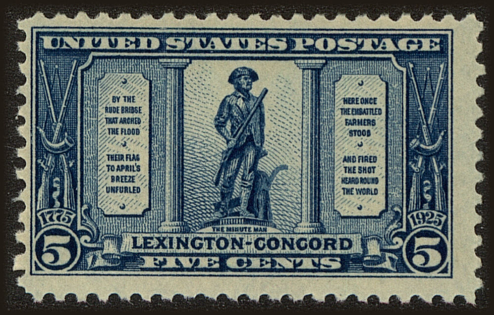 Front view of United States 619 collectors stamp