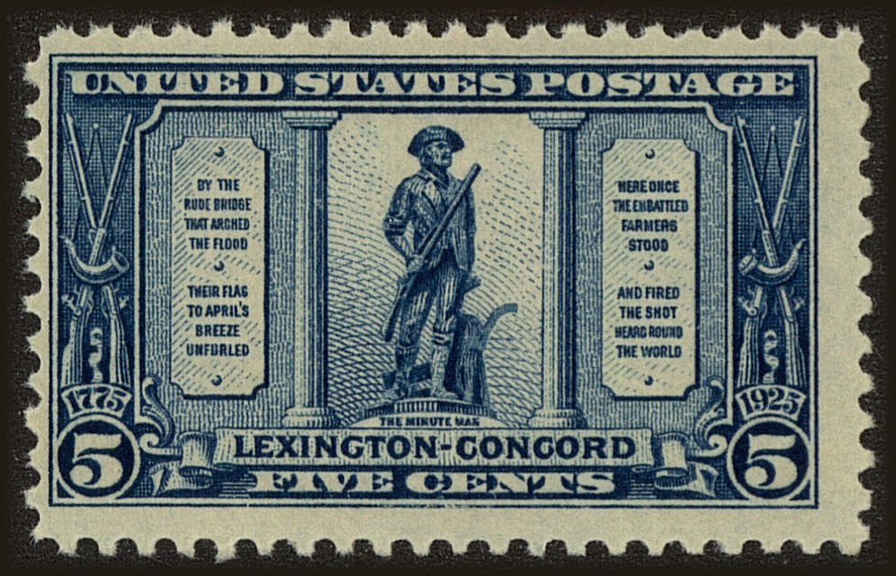 Front view of United States 619 collectors stamp