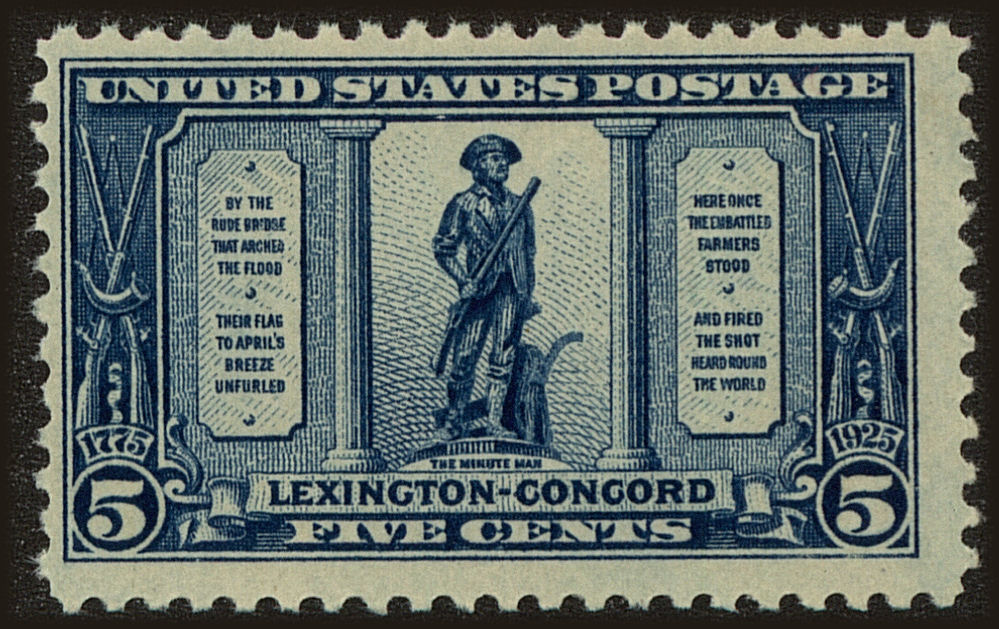 Front view of United States 619 collectors stamp