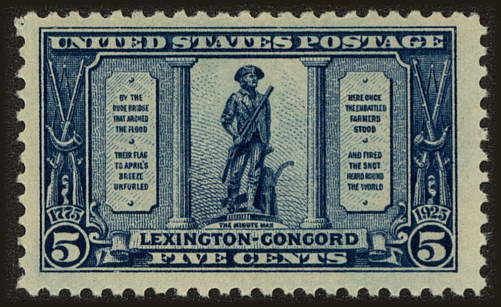 Front view of United States 619 collectors stamp