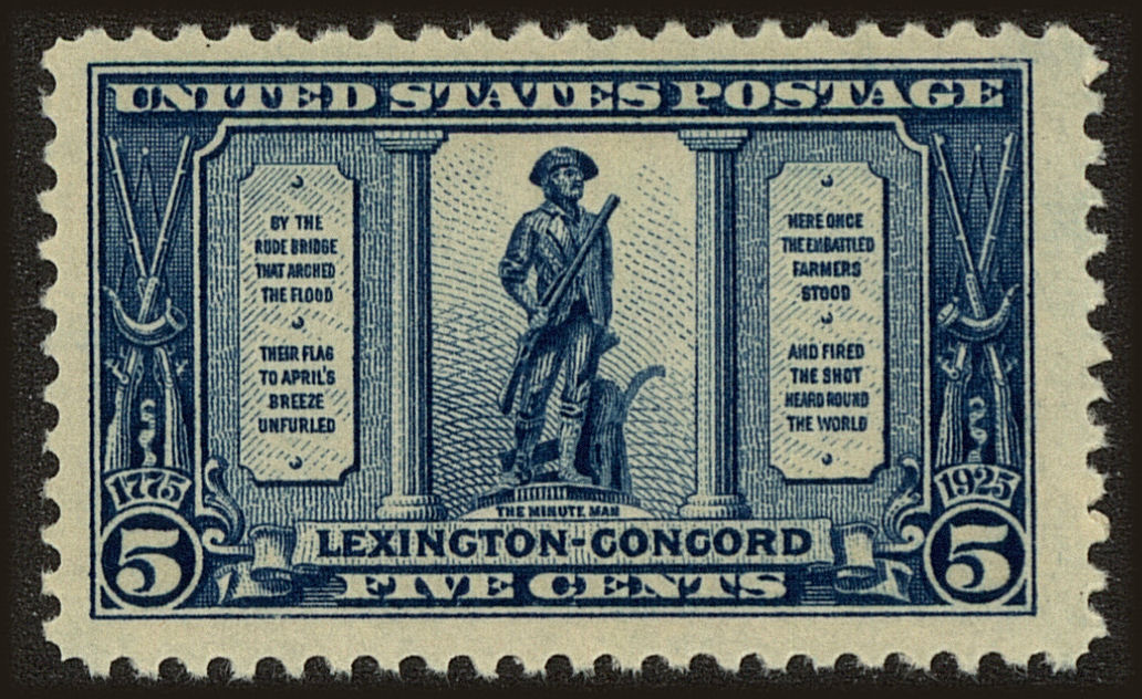 Front view of United States 619 collectors stamp