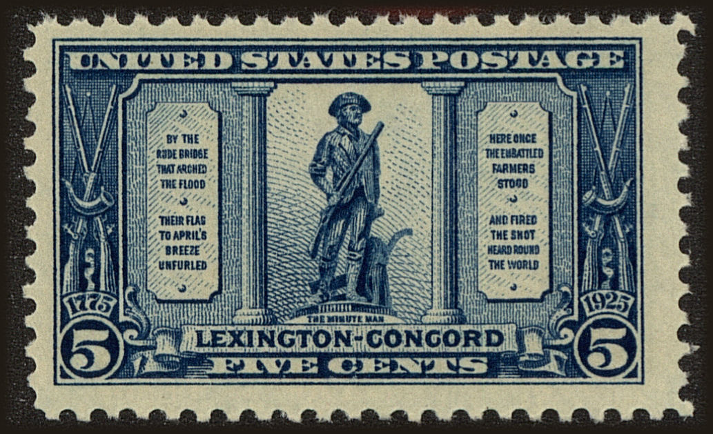 Front view of United States 619 collectors stamp