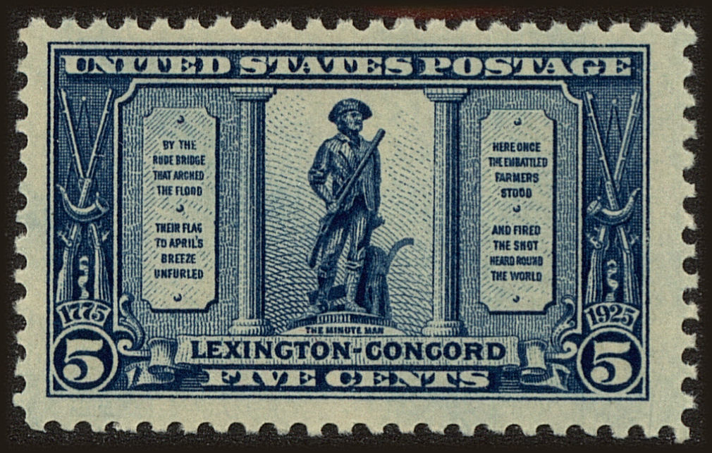 Front view of United States 619 collectors stamp