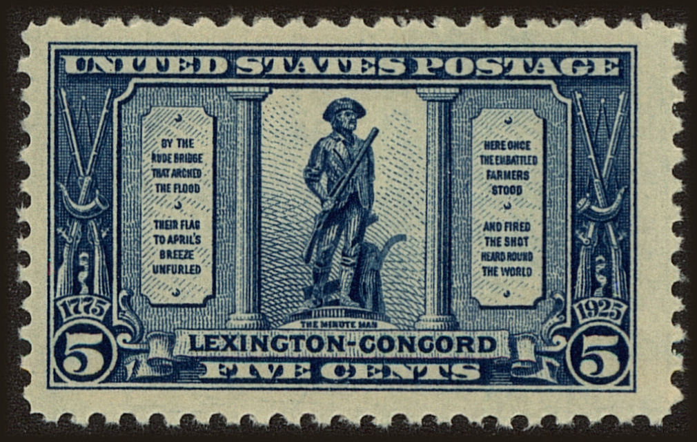 Front view of United States 619 collectors stamp