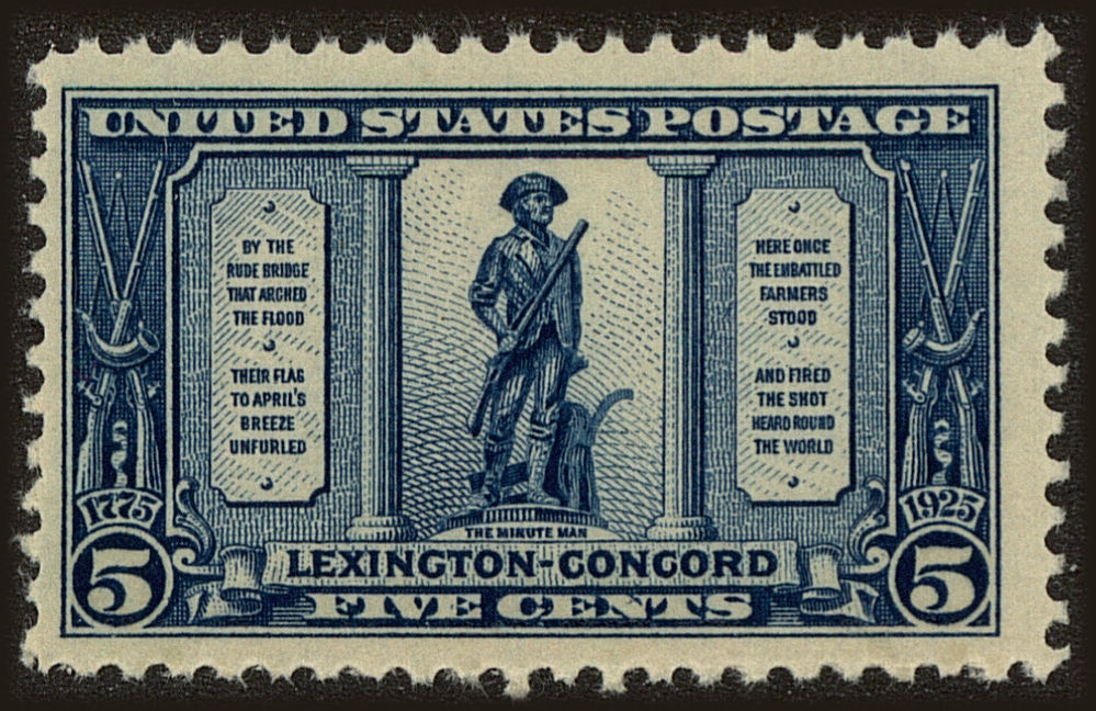 Front view of United States 619 collectors stamp