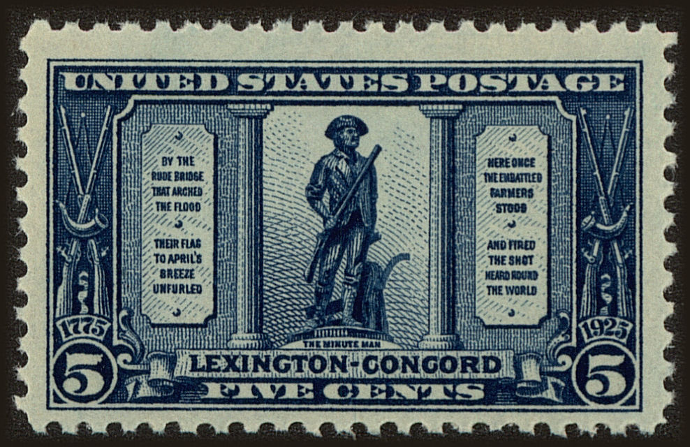 Front view of United States 619 collectors stamp