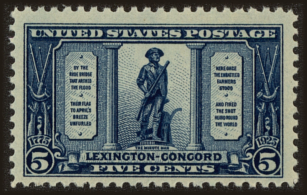 Front view of United States 619 collectors stamp