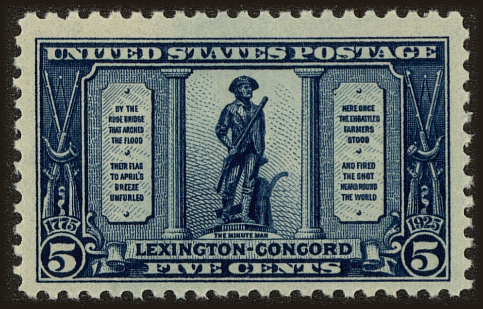 Front view of United States 619 collectors stamp