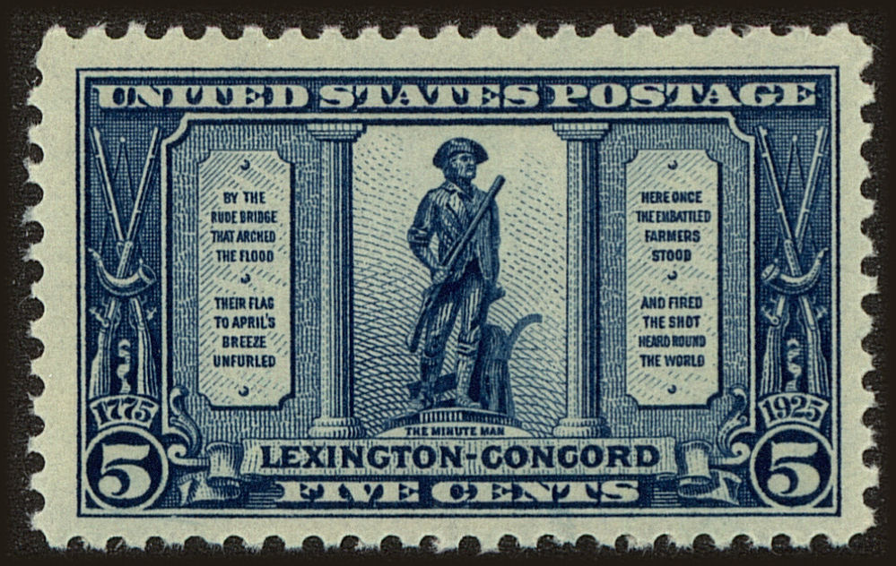 Front view of United States 619 collectors stamp