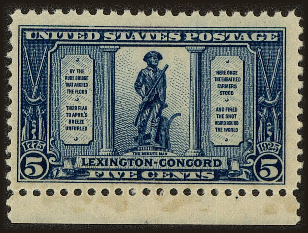 Front view of United States 619 collectors stamp