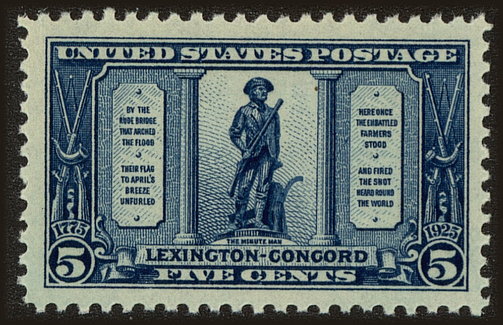 Front view of United States 619 collectors stamp