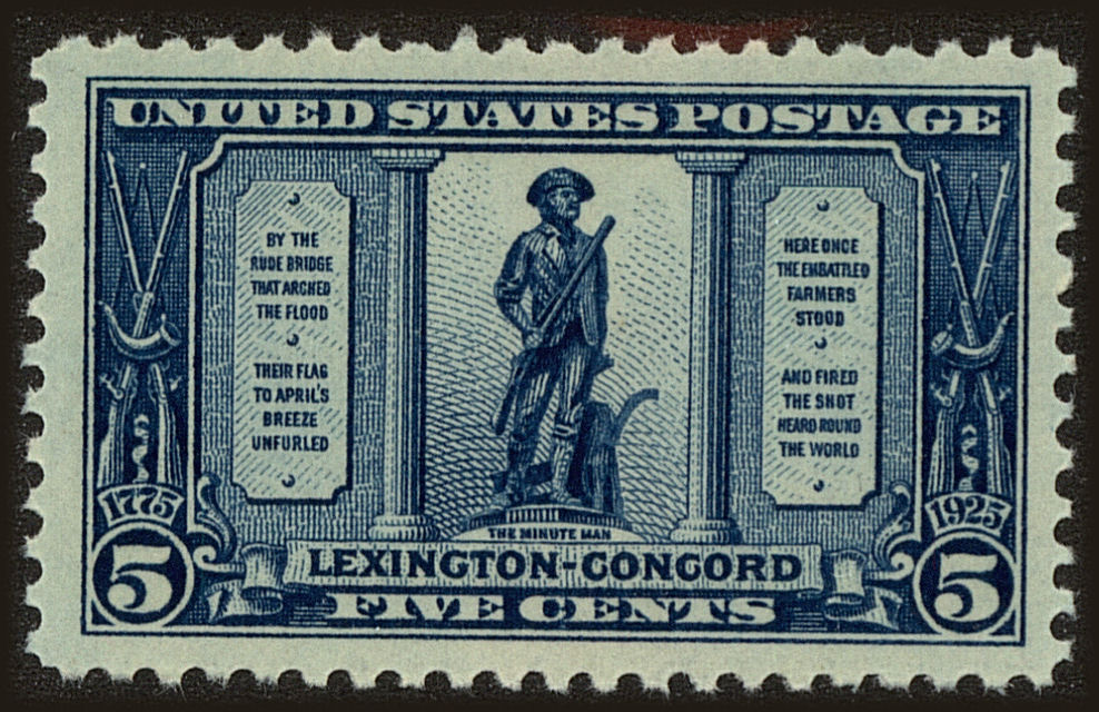 Front view of United States 619 collectors stamp