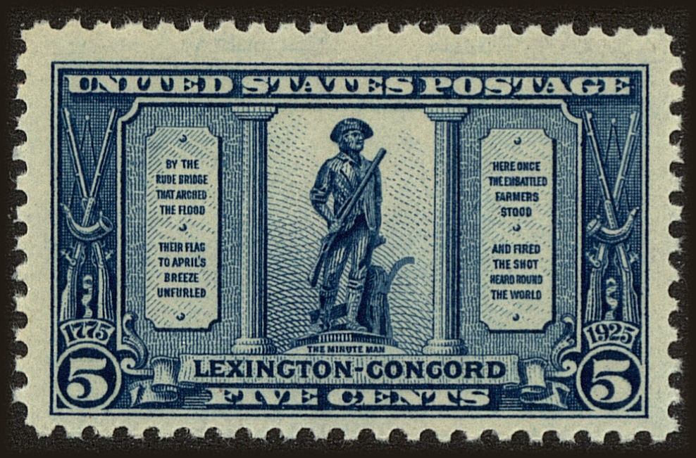 Front view of United States 619 collectors stamp