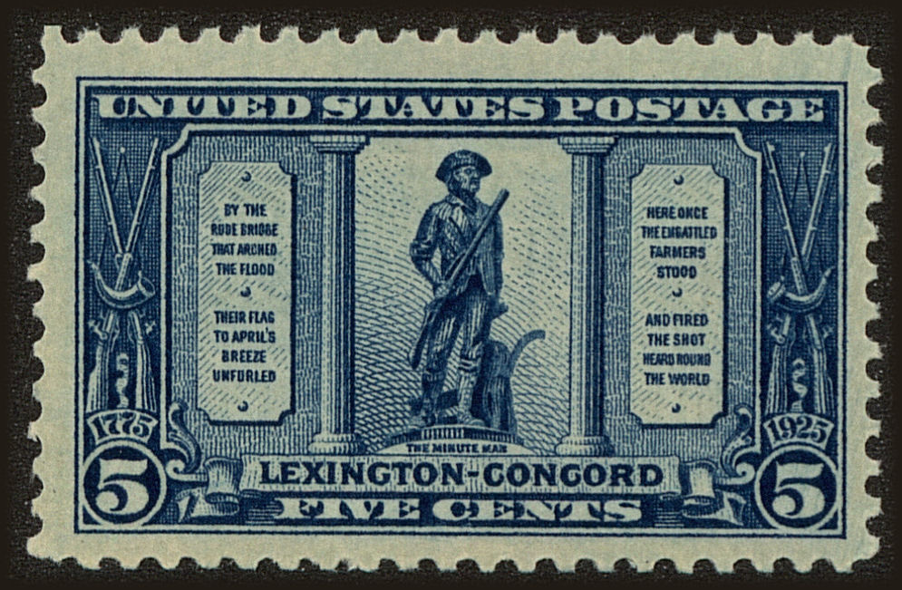 Front view of United States 619 collectors stamp