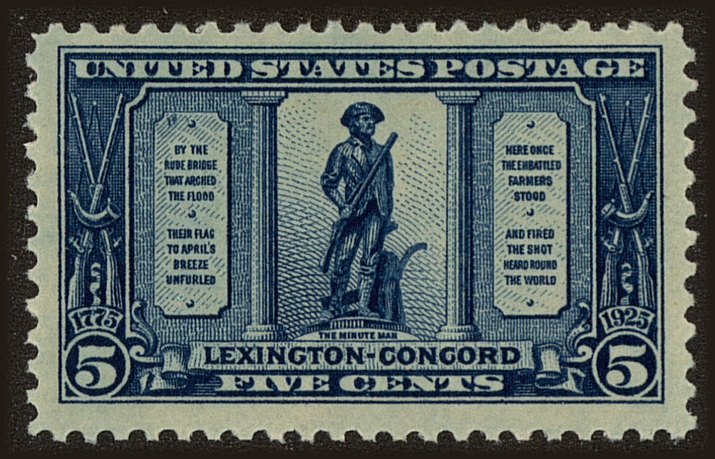 Front view of United States 619 collectors stamp